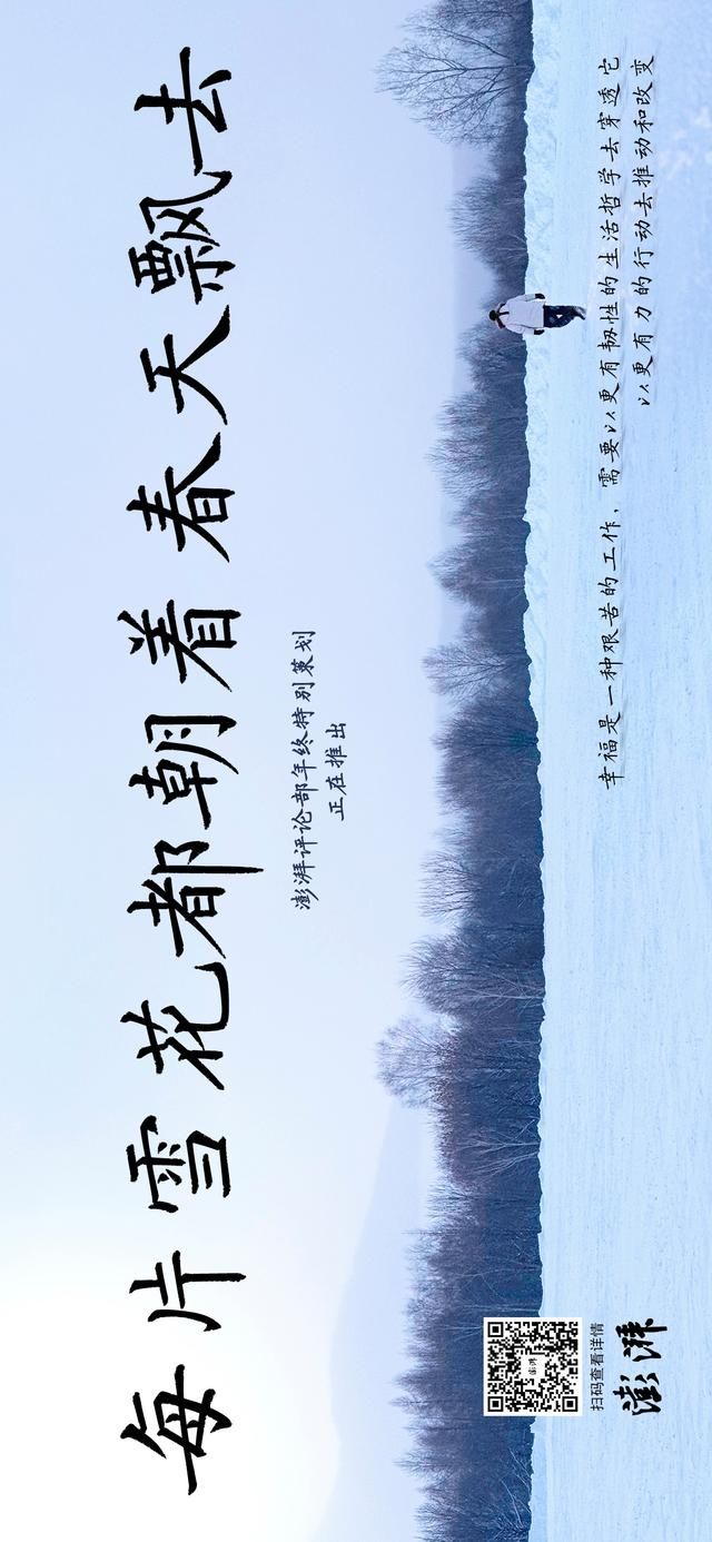 每一片雪花都飘向春天。  第1张