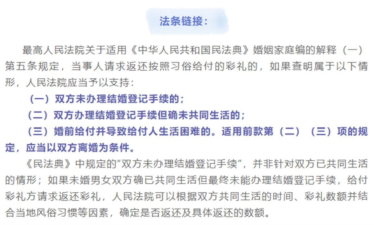 在一起结婚生活才6天，23万多的彩礼被退回16万。  第1张